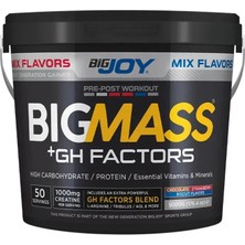 Bigjoy Bigmass Mass Gainer Gh factors Karbonhidrat Protein Mix Aroma Kova 5000g +Shaker