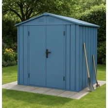 Modulbox Garden&Outdoor Metal Bahçe Depolama Kulübesi Mavi