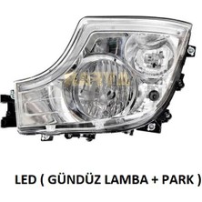 Ayfar Mercedes Actros Mp Iv - Euro 6 Far Krom Çerçeveli Sol Manuel - LED Drl