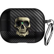 Caseonn Apple Airpods Pro 3 Kılıf Güvenli Kilitli Kuru Kafa Karbon Bakır