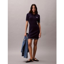 Calvin Klein Mikrokablo Mini Kadın Mor Elbise LV047F323G-9EI