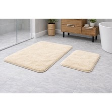 Ecem Home 2'li Peluş Klozet Takımı Krem