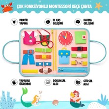 Generic Montessori Keşif & Gelişim Eğitim Çantası | Ekransız El Becerisi Aktivite Seti – Pembe