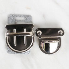 Marsilyan Loren Metal Çanta Kilidi Gümüş