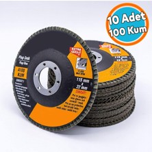 Nzb 10 Adet Alüminyum Gövdeli Dayanıklı Flap Disk 100 Kum Metal Zımpara Taşı Taşlama Makinesi Uyumlu