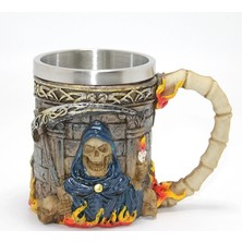 Üreticiniz Ashwork Grim Reaper Azrail Kabartmalı 3D Tasarım Çelik Kupa Bardak ALK4368 587455