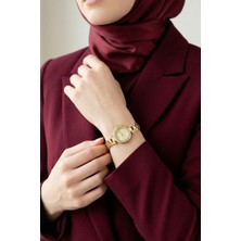 inStyle Taş Çerçeveli Gold Kadın Kol Saati