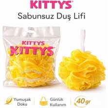 KITTYS Sabunsuz Duş Lifi 40GR Yumuşak ve Dayanıklı Banyo Lifi, Duş Jeli ile Kullanım