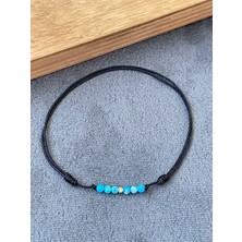 Aida Jewelss 14 Ayar Altın Dorika Detaylı Asansör Ipli Firuze Taşlı Altın Şans Bilekliği