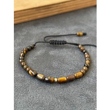 Aida Jewelss 14 Ayar Altın Dorikalı Kaplangözü Taşlı Tasarım Altın Bileklik