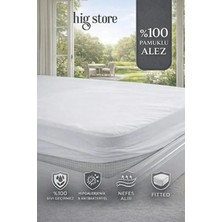 Hig Store Ekomod %100 Pamuklu Sıvı Geçirmez Full Kenar Fitted Yatak Koruyucu Alez Tek-Çift-Battal-Yastık Boy