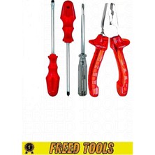 Trendhane Pense Kontrol Kalemi Düz Yıldız Tornavida 4 Lü Set