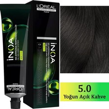 L'Oréal Professionnel Inoa Amonyaksız Saç Boyası No: 5.0 Yoğun Açık Kahve 60G