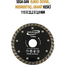 Elmas Mermer, Duvar,taş, Granit Kesici, Ağız, 115 mm x 22.2 x 2.0 mm Spiral Sega-San