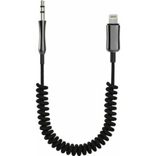 TY Tech Lightning To 3.5 mm Iphone 7 8 x Xs 11 12 13 14 Pro Max Tak Çalıştır Spiralli Aux Kablosu