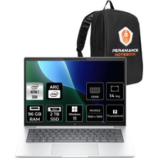 Hp Elitebook 8 G1I Intel Core Ultra 7 255H 96GB 2tb SSD 14" Fhd+ W11P Taşınabilir Bilgisayar & Per4 Çanta AD3S5ETPN444