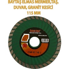 Elmas Mermer Duvar Taş Granit Kesici Ağız 115 mm Spiral Baytaş