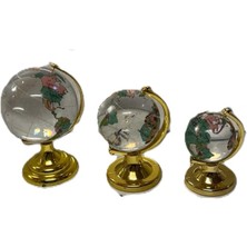 Nida Cam Yer Küre Çeşitli Boylar Altın Renk