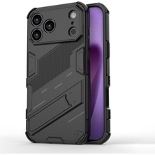 Microcase Xiaomi 17 Pro Max Matrix Serisi Armor Standlı Perfect Koruma Kılıf - Siyah AL3416