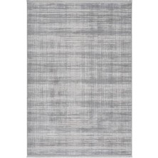 Türkeri Halı Edge Serisi Geometrik Çizgi Desenli Gri Akrilik Modern Salon Halısı