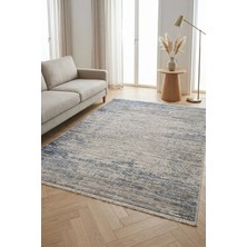 Konfor Halı Motto 4585 Mavi Yumuşak Dokulu Salon Mutfak Koridor Oturma Odası Dokuma Makine Halısı