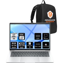 Hp Elitebook 8 G1I Intel Core Ultra 5 225U 16GB 512GB SSD 14" Fhd+ W11P Taşınabilir Bilgisayar & Per4 Çanta AD4H1ETPN407