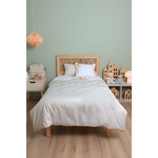 Kiddo Krem Punch Nakışlı %100 Pamuklu Bebek Nevresim Takımı