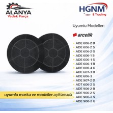 Hgnm E-Trading Arçelik ADE 604 S Karbon Filtre 165732003 Davlumbaz Aspiratör Karbon Fitresi ADE 606-2 B, ADE 606-2 S, ADE 606-2 G, ADE 606-1 S, ADE 606-9 S, ADE 606-4 B, ADE 606-4 G