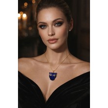 Solare Accessories Lapis Lazuli Doğal Taş Kaplan Figür Kolye – Zihinsel Netlik ve Enerji Doğal Taş Kolye