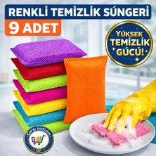 9'Lu Petek Dokulu Bulaşık Süngeri Sihirli Pratik Temizlik Sünger
