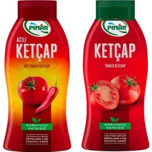 Pınar Ketçap 600 gr Acı ve Tatlı 2 Li Set