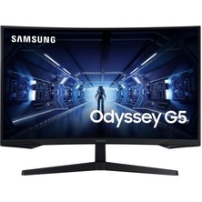 Samsung Odyssey G5 LC27G55TQBUXUF 27" 1 Ms Qhd Curved Oyuncu Monitörü Teşhir
