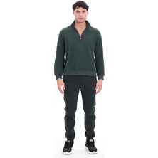Rowinger Yarım Fermuarlı Dik Yaka Selanik Örme Erkek Sweatshirt
