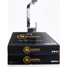 Namsu Krom Kuğu Evye Bataryası – Modern Mutfak Musluğu, Tek Kollu