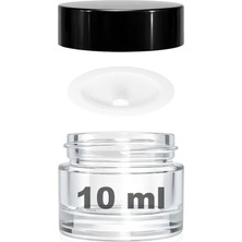 Afracam 10 ml Cam Kavanoz Şeffaf 10 cc Mini Krem Kavanozu Siyah Kapaklı Kişisel Bakım Seyahat Seti Lip Balm 1 Adet