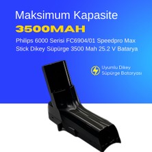 Ümit Maker Philips 6000 Serisi FC6904/01 Speedpro Max Stick Dikey Süpürge 3500 Mah 25.2 V Batarya – Orjinal Uyumlu Uzun Ömürlü, Maksimum Performans Pil