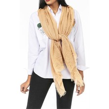Dip Moda Kadın Camel Müslin Kumaş Şal Pareo DPMHT02