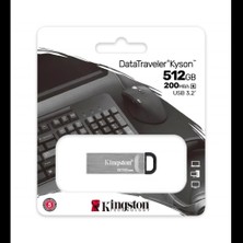 Kingston Kıngston DTKN/512GB USB 3.2 Data Traveler Kyson Flash Disk (Siyah-Gri)