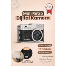Torima Mini Dijital Kamera Selfie Video Vlog Kamerası Mini Anahtarlık 1080P CMR35 Siyah
