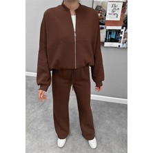 Dip Moda Kadın 3 Iplik Şardonlu Oversize Eşofman Takımı DPG105