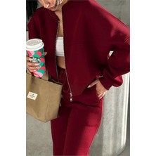 Dip Moda Kadın Cepli 3 Iplik Şardonlu Eşofman Takımı DPHS001