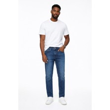 Connemara Jeans Erkek Regular Fit Mavi Denim Pantolon – Orta Mavi Günlük Rahat Kesim Kot