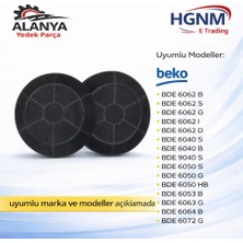 Hgnm E-Trading Beko Karbon Filtre 165732003 Davlumbaz Aspiratör Karbon Fitresi Beko Bde 6062 B, Bde 6062 S, Bde 6062 G, Bde 6062 I, Bde 6062 D, Bde 6040 S, Bde 6040 B