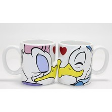 Livenda Donald ve Daisy Duck 2'li Öpüşen Çift Kupa Bardak Seti LIV339