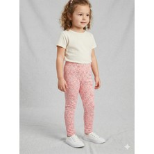 İncili Desenli Pamuklu Kız Çocuk Tayt