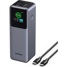 Ugreen Nexode 25.0000 Mah 200W Akıllı Ekranlı Taşınabilir Hızlı Şarj Powerbank, 3 Cihaz Desteği, 35525B