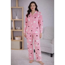 Pemilo Kadın 7120 Uzun Kol Düğmeli Pijama Takımı