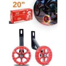 Mach 20 Jant Bisiklet Uyumlu Işıklı Yan Destek Tekerleği, Yardımcı Tekerlek Seti