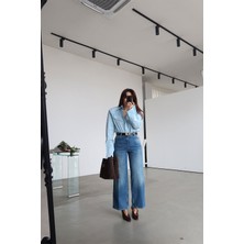 Özge Özgenç Taşlamalı Yüksek Bel Jean