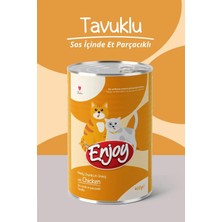 Enjoy Tavuklu Kedi Konservesi Sos Içinde Et Parçacıklı 400 gr